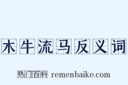 木牛流马反义词是什么意思的图片